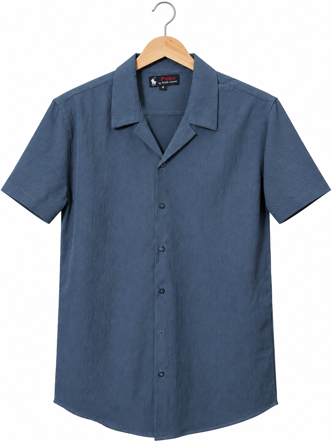 Dark Grey Cuban Collar Shirt for Men