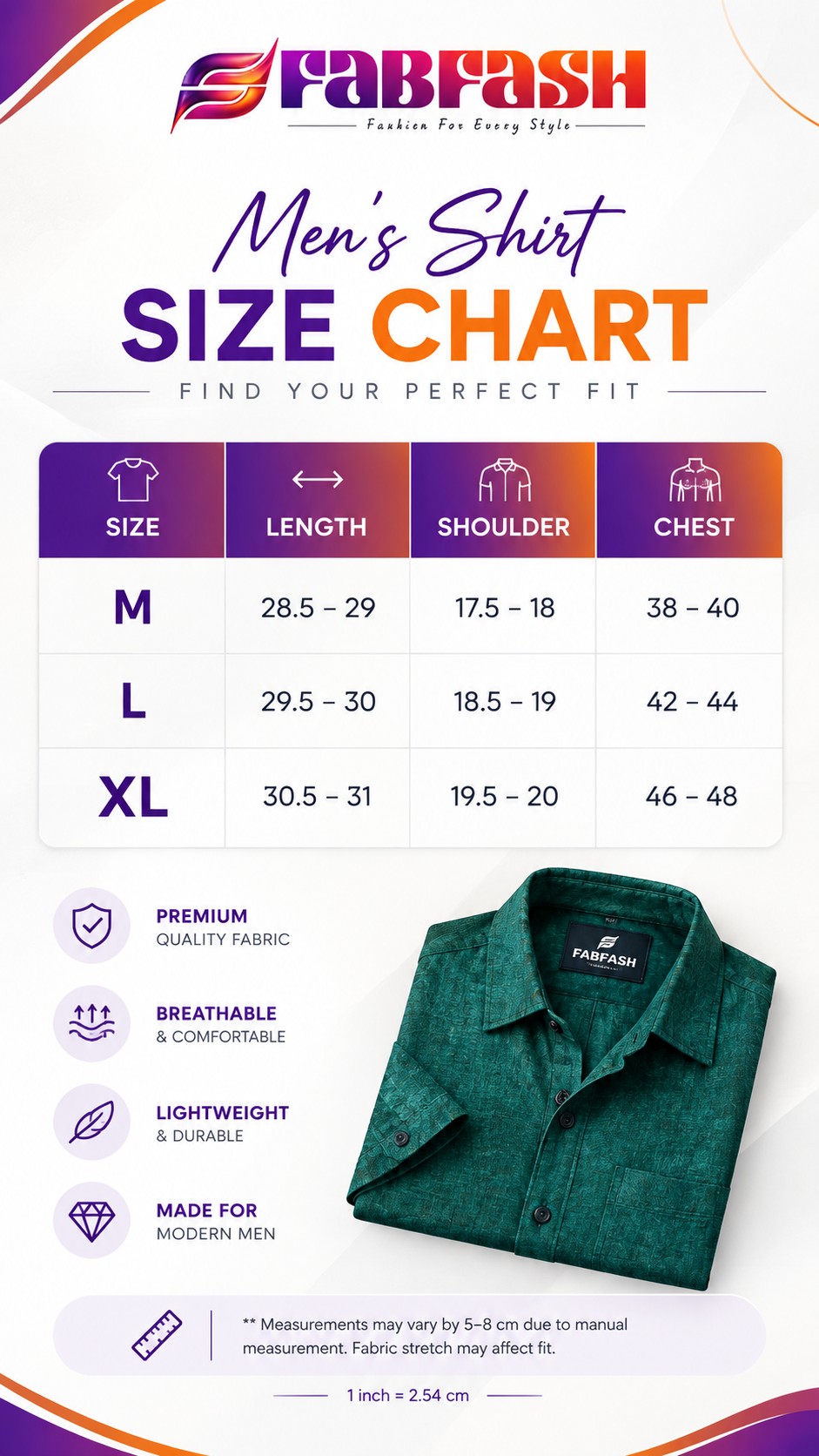 Men's Purple and White Art Casual Shirt